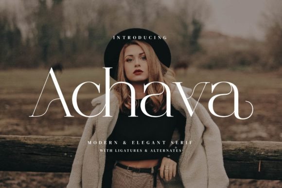 Achava: A Stylish Serif Font for Makers