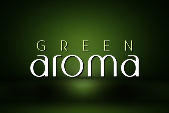 Green Aroma Font for Creative Projects