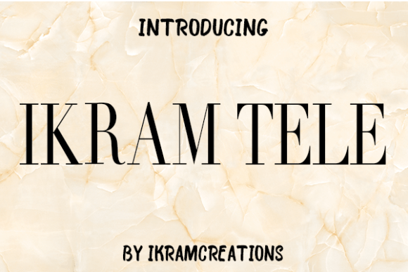 Ikram Tele: A Serif Font for Editorial Elegance