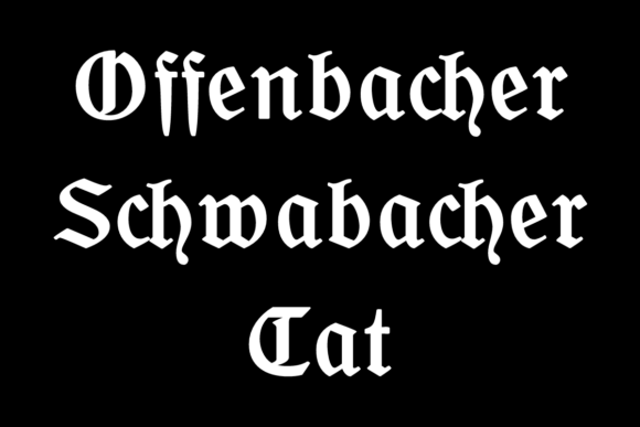 Offenbacher Schwabacher Cat: A Stylish Serif for Web Design