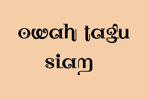 Owah Tagu Siam Font