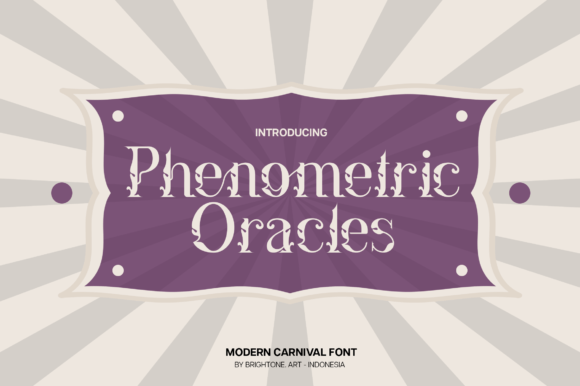 Phenometric Oracles Font
