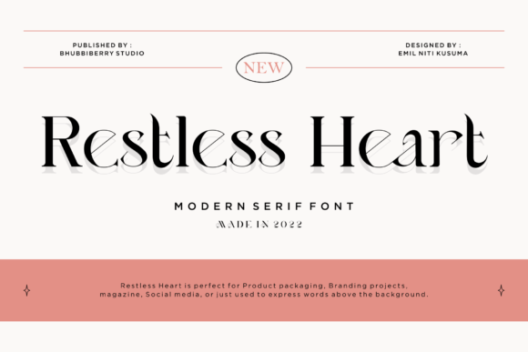 Restless Heart: A Serif Font for Creative Projects