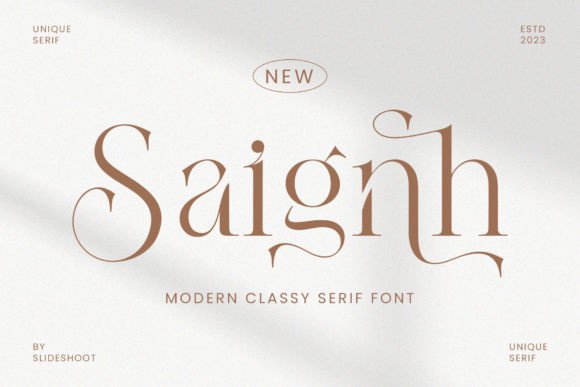 Saignh: A Classy Serif for Elegant Design