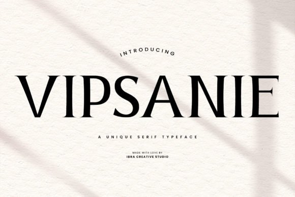 Vipsanie: A Unique Serif Typeface for Impactful Design